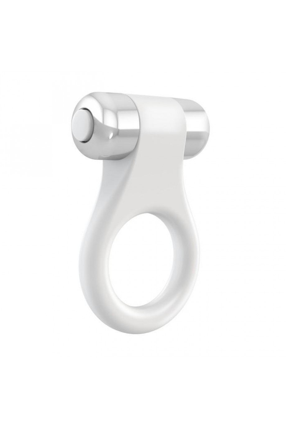 Эрекционное кольцо OVO в форме драгоценного изделия, силиконовое, белое