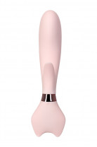 Вибратор с клиторальным стимулятором Sinjoys CAT Vivi, силикон, розовый, 21,7 см