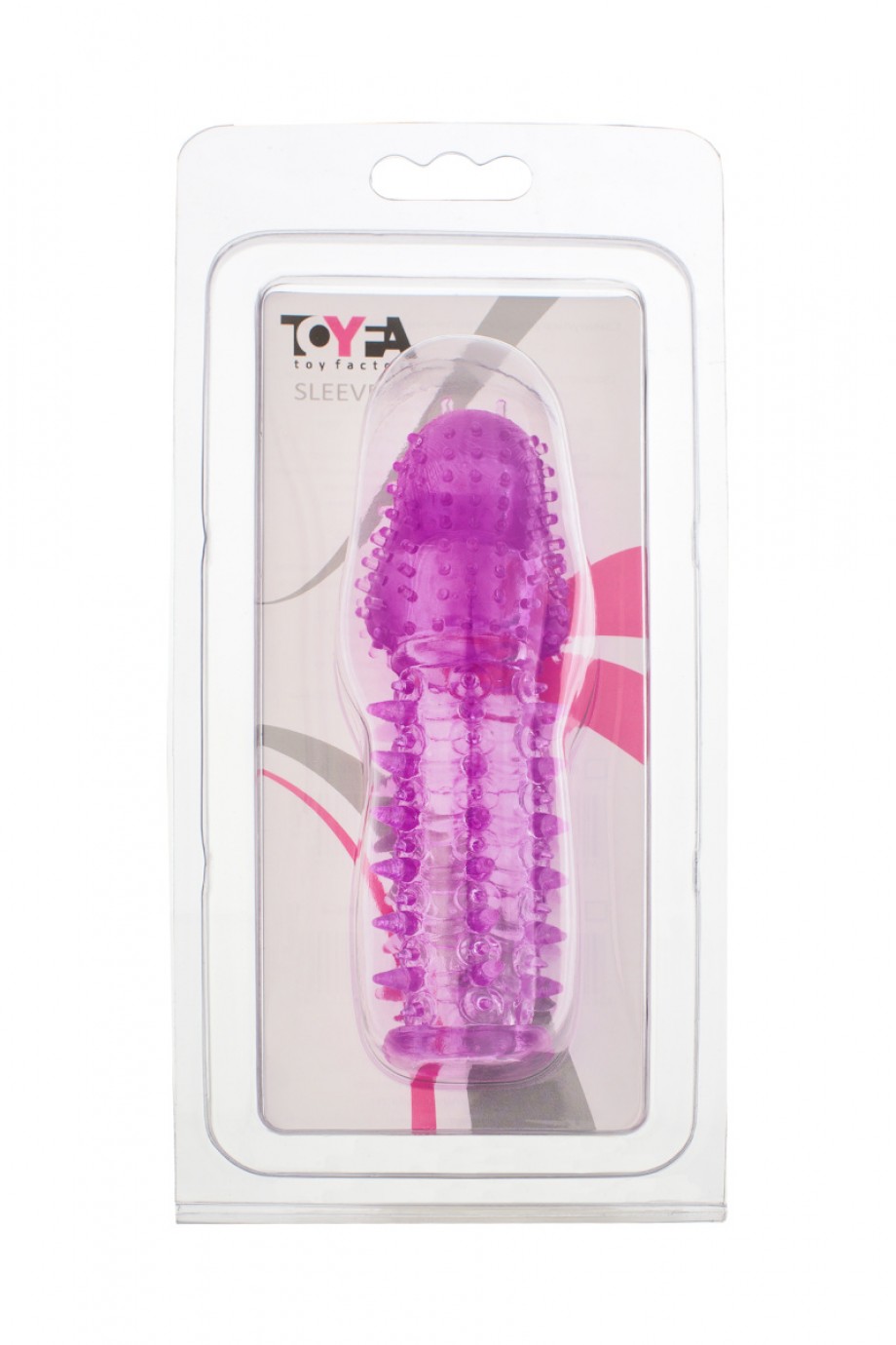 Насадка на пенис с ворсинками TOYFA, фиолетовая, 13,5 см
