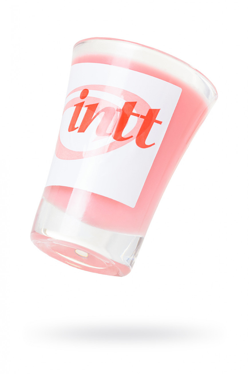 Массажная свеча для поцелуев INTT Strawberry с ароматом клубники, 30 мл