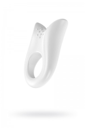 Эрекционное кольцо OVO элегантной и закругленной формы с ультрасильной вибрацией, белое