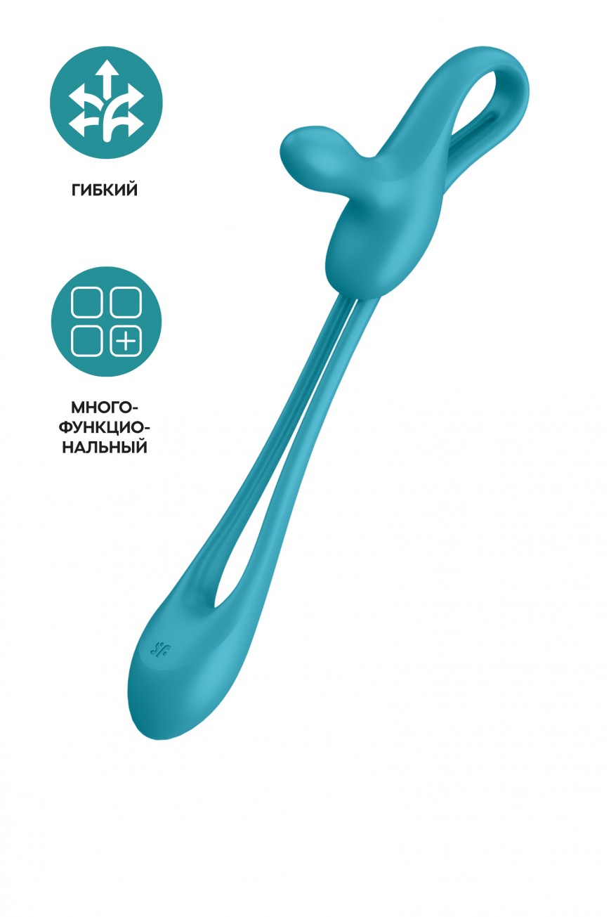 Многофункциональный гибкий вибратор для пар Satisfyer Plug & Play1, силикон, аквамарин, 43,5 см Многофункциональный гибкий вибратор для пар Satisfyer Plug & Play1, силикон, аквамарин, 43,5 см