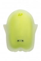 Вакуумный стимулятор клитора с вибрацией Satisfyer Glowing Ghost, светящийся в темноте, желтый,8,4см