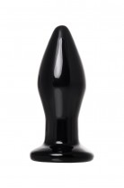 Стеклянная вибровтулка Sexus Glass, стекло, черная, 10,5 см