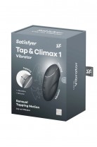 Вибромассажер Satisfyer Tap & Climax 1, силикон, серый, 11 см