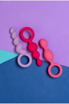 Набор анальных плагов Satisfyer Booty Call colored 3 шт, силикон, ассорти, 13,5 см