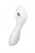 Вакуумный стимулятор клитора с вибрацией Satisfyer Curvy Trinity 5 Connect App, белый, 16,5 см