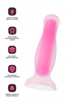 Анальная пробка Штучки-дрючки Cain Glow, светящаяся в темноте, силикон