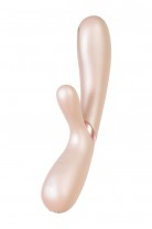 Вибратор Satisfyer Hot Lover Connect App с клиторальным стимулятором, золотистый, 20,4 см