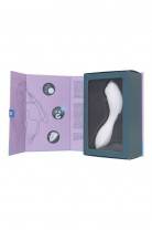 Вакуумный стимулятор клитора с вибрацией Satisfyer Curvy Trinity 5 Connect App, белый, 16,5 см