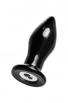Стеклянная вибровтулка Sexus Glass, стекло, черная, 10,5 см
