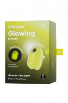 Вакуумный стимулятор клитора с вибрацией Satisfyer Glowing Ghost, светящийся в темноте, желтый,8,4см