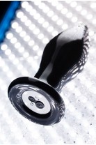 Стеклянная вибровтулка Sexus Glass, стекло, черная, 10,5 см