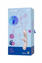 Вибратор Satisfyer Hot Lover Connect App с клиторальным стимулятором, золотистый, 20,4 см