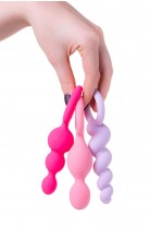 Набор анальных плагов Satisfyer Booty Call colored 3 шт, силикон, ассорти, 13,5 см