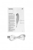 Точечный вибратор с вакуумной стимуляцией Satisfyer Twirling Pro Connect App, силикон, мятный, 20 см