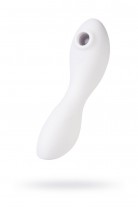 Вакуумный стимулятор клитора с вибрацией Satisfyer Curvy Trinity 5 Connect App, белый, 16,5 см
