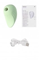 Вакуум-волновой бесконтактный стимулятор клитора Satisfyer Pearl Diver, силикон, мятный, 5 см