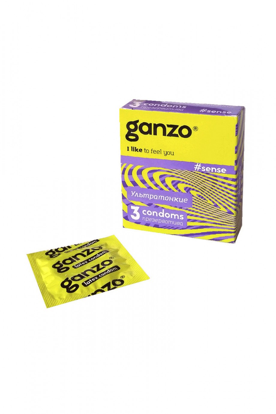 Презервативы Ganzo Sense, ультратонкие, 3 шт