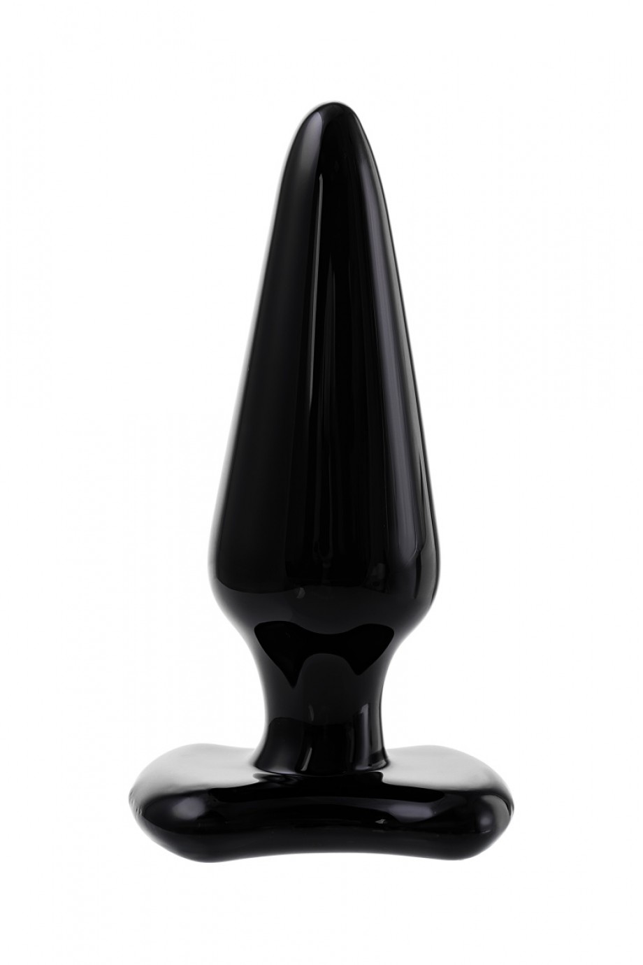 Анальная пробка Sexus Glass, стекло, чёрная, Ø 4 см