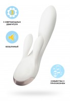 Вибратор с клиторальным стимулятором Satisfyer Double Flex Connect App, белый, силикон, 20 см Вибратор с клиторальным стимулятором Satisfyer Double Flex Connect App, белый, силикон, 20 см