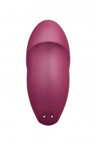 Вибромассажер Satisfyer Tap & Climax 1, силикон, бордовый, 11 см