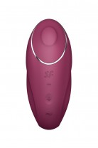 Вибромассажер Satisfyer Tap & Climax 1, силикон, бордовый, 11 см