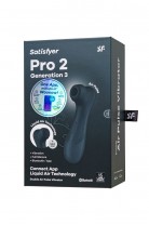 Вакуумный стимулятор клитора Satisfyer Pro 2 Generation 3, Connect App, чёрный, 16,4 см