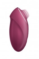 Вибромассажер Satisfyer Tap & Climax 1, силикон, бордовый, 11 см