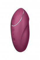 Вибромассажер Satisfyer Tap & Climax 1, силикон, бордовый, 11 см