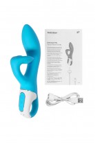 Нереалистичный вибратор Satisfyer Embrace me, силикон, бирюзовый, 22,5 см