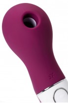 Вакуум-волновой стимулятор клитора с вибрацией Satisfyer Lucky Libra, силикон, бордовый, 15,7 см