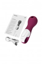 Вакуум-волновой стимулятор клитора с вибрацией Satisfyer Lucky Libra, силикон, бордовый, 15,7 см