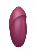 Вибромассажер Satisfyer Tap & Climax 1, силикон, бордовый, 11 см