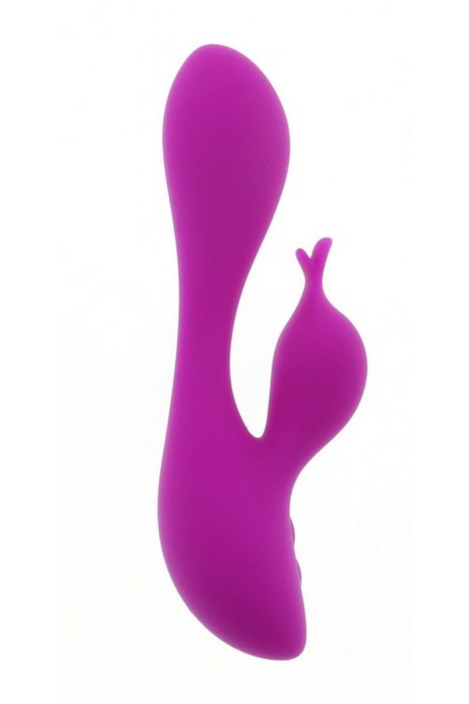 Вибратор с клиторальным стимулятором в форме утки, силикон фиолетовый JOJO Duck