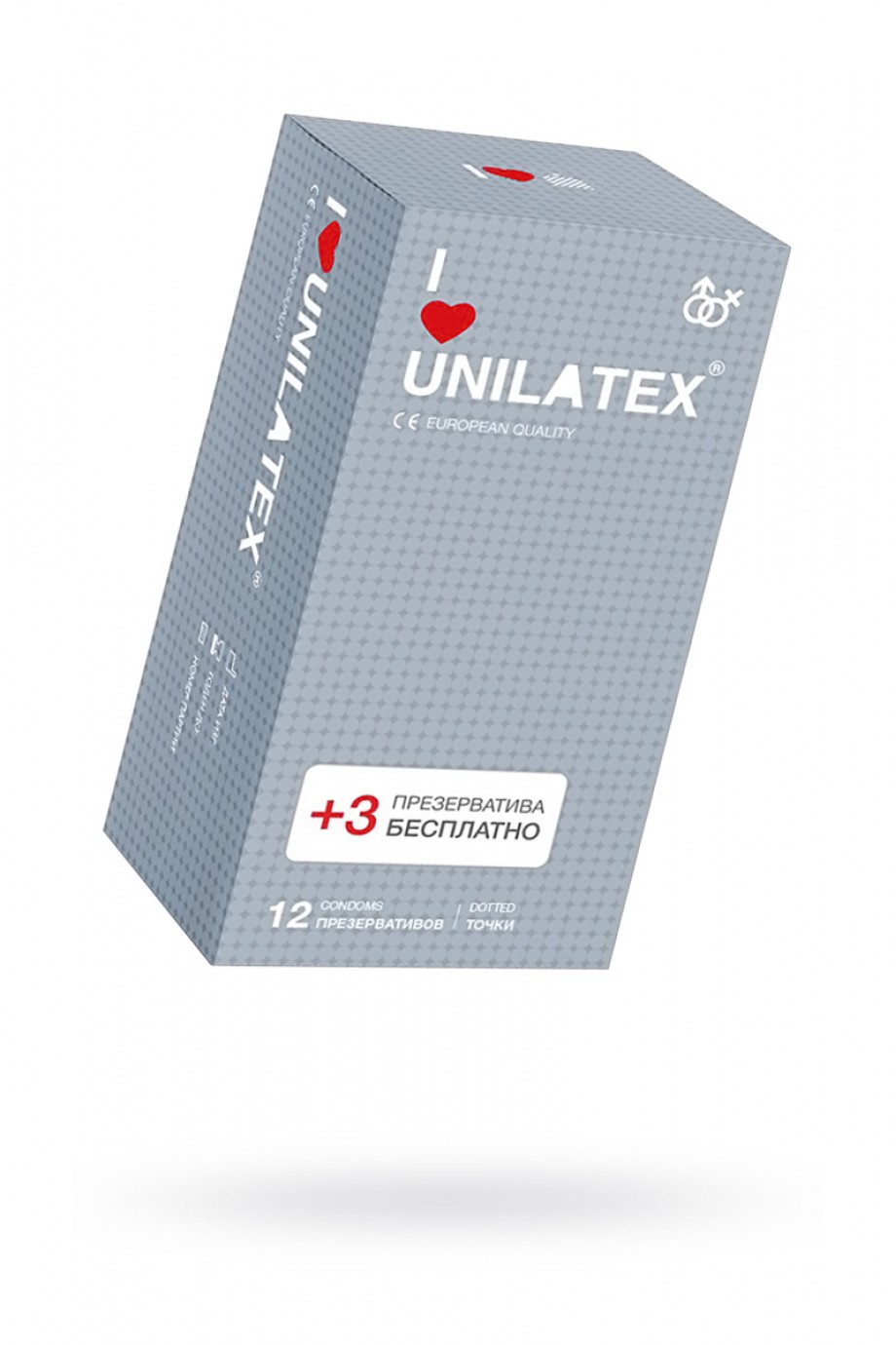 Презервативы Unilatex Dotted, 12 шт, с точками