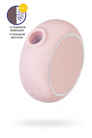 Вакуумный стимулятор клитора с вибрацией Satisfyer Pro To Go 3, розовый, 8,5 см