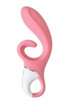 Нереалистичный вибратор Satisfyer Hug me Connect App, силикон, розовый, 20,5 см