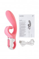 Нереалистичный вибратор Satisfyer Hug me Connect App, силикон, розовый, 20,5 см