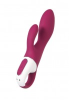 Вибратор с клиторальным стимулятором и подогревом Satisfyer Heated Affair ConnectApp,бордовый,20,6см