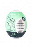 Мастурбатор нереалистичный Satisfyer Egg Single (Riffle), TPE, зеленый