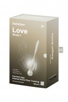 Вагинальные шарики с вибрацией Satisfyer Love Birds 1 Connect App, белый, 22,2 см