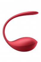 Виброяйцо Satisfyer Shiny Petal Connect App с пультом ДУ, красный, 7,5 см