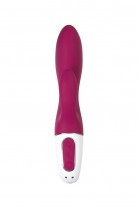 Вибратор с клиторальным стимулятором и подогревом Satisfyer Heated Affair ConnectApp,бордовый,20,6см