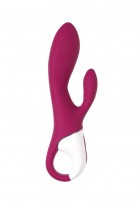 Вибратор с клиторальным стимулятором и подогревом Satisfyer Heated Affair ConnectApp,бордовый,20,6см