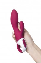 Вибратор с клиторальным стимулятором и подогревом Satisfyer Heated Affair ConnectApp,бордовый,20,6см