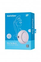 Вакуумный стимулятор клитора с вибрацией Satisfyer Pro To Go 3, розовый, 8,5 см