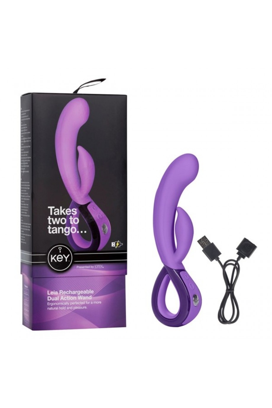 Вибратор с клиторальным стимулятором Key by Jopen - Leia - Lavender фиолетовый