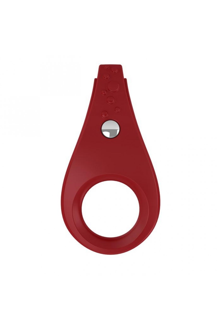 Эрекционное кольцо OVO с ультрасильной вибрацией и рельефным элементом для клиторальной стимуляции, силиконовое, красное