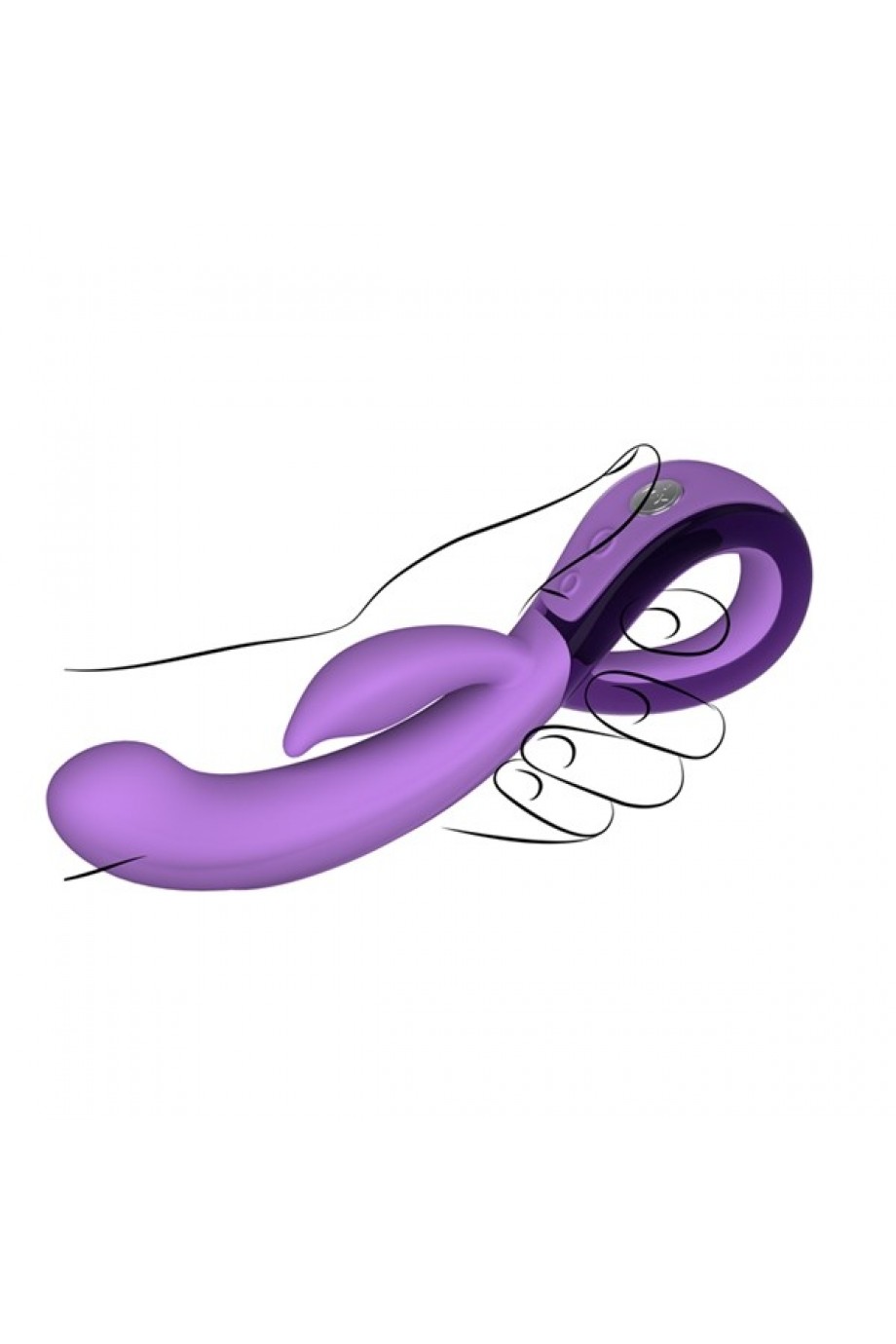 Вибратор с клиторальным стимулятором Key by Jopen - Leia - Lavender фиолетовый